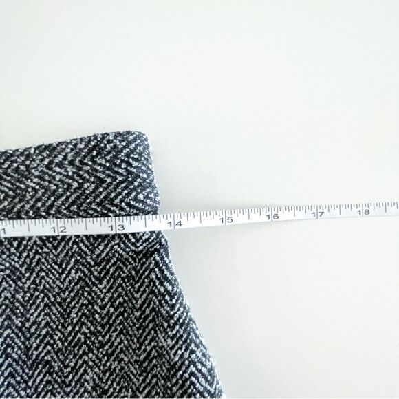 Banana Republic Skirt Herringbone Black Pencil Women's 2 Back Zip Vented - Picture 8 of 9